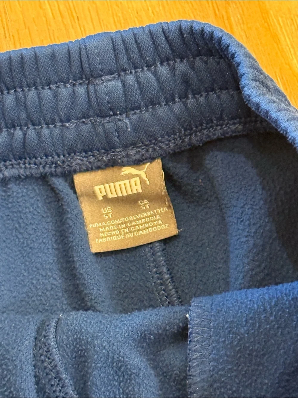 Puma White & Blue Camo Tee with Blue Joggers - Picture 6 of 7